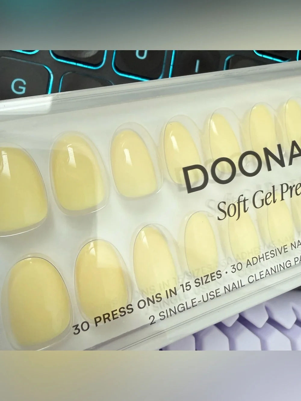 New DooNails lemon sorbet short round
